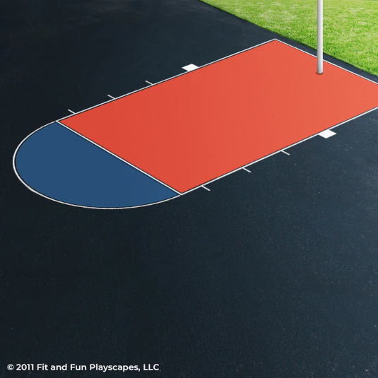 Fit and Fun Basketball Court Playground Stencil