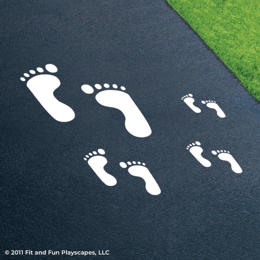 Fit and Fun Footprints Playground Stencil