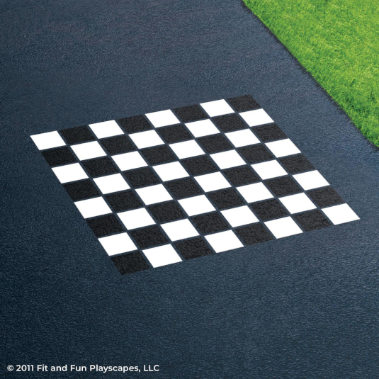 Fit and Fun Small Chess and Checkers Playground Stencil