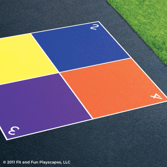 Fit and Fun Large Four Square Playground Stencil