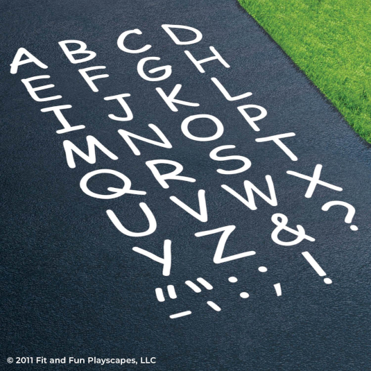 Fit and Fun Uppercase Letter Playground Stencil