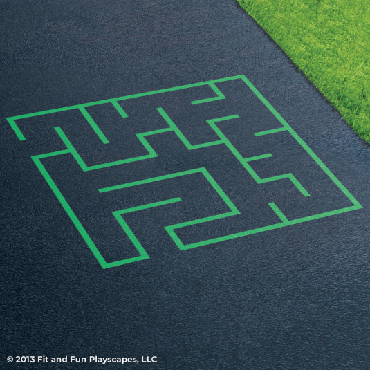 Fit and Fun Tessellation Maze Playground Stencil