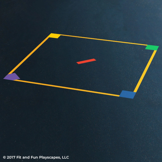 Fit and Fun Kickball Set Playground Stencil