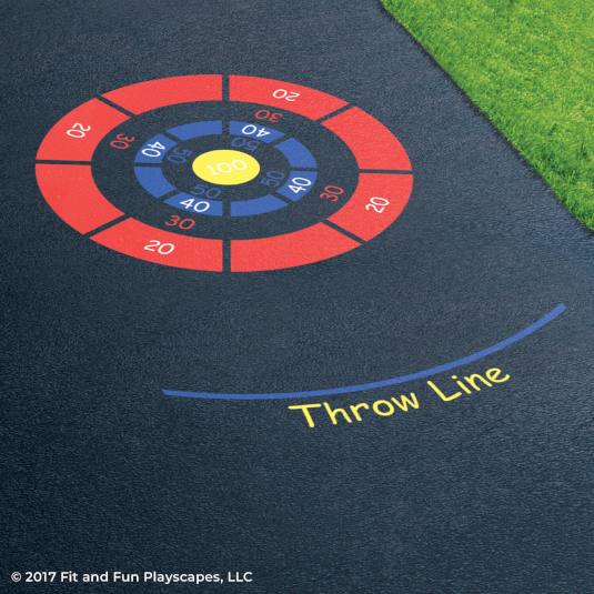 Fit and Fun Bullseye Playground Stencil