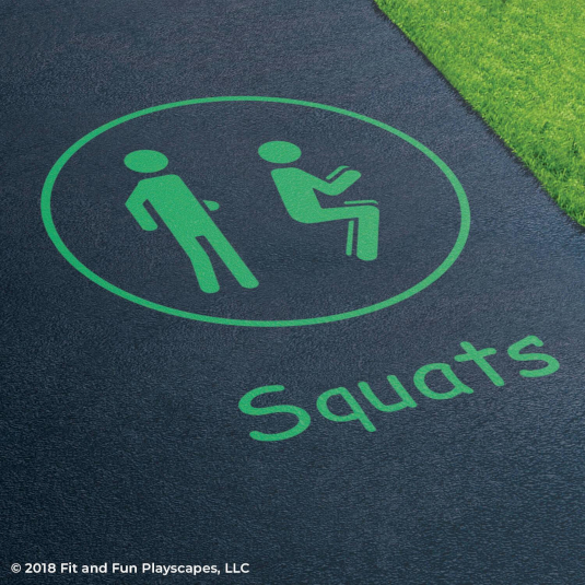Fit and Fun Squats Playground Stencil