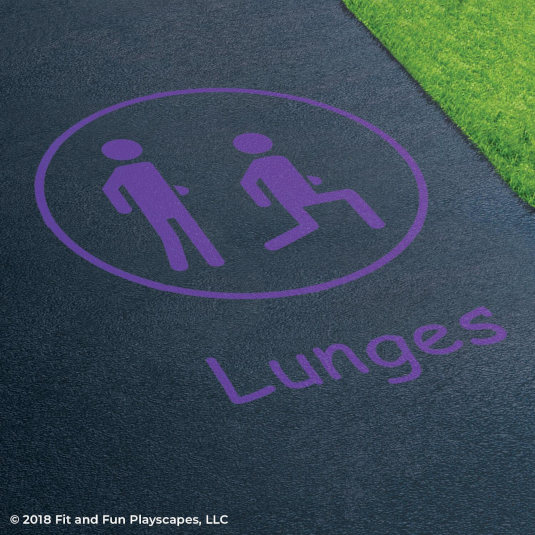 Fit and Fun Lunges Playground Stencil