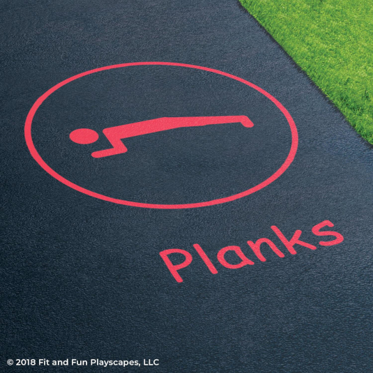 Fit and Fun Planks Playground Stencil