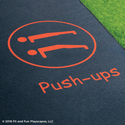 Fit and Fun Push Ups Playground Stencil