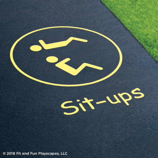 Fit and Fun Sit-ups Playground Stencil