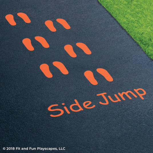 Fit and Fun Side Jump Playground Stencil