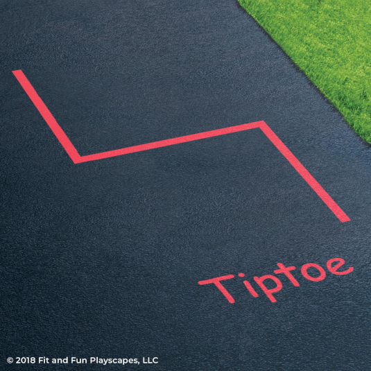 Fit and Fun Tiptoe Playground Stencil