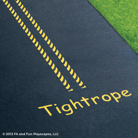 Fit and Fun Balance Tightrope Playground Stencil