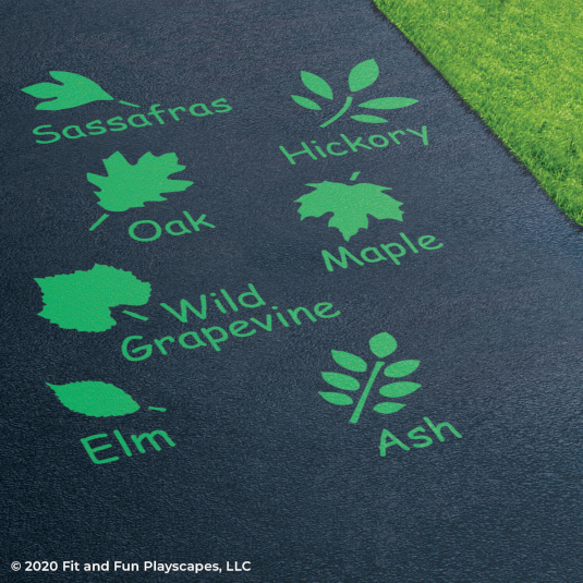 Fit and Fun Large Leaf Playground Stencil