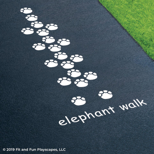 Fit and Fun Elephant Walk Playground Stencil