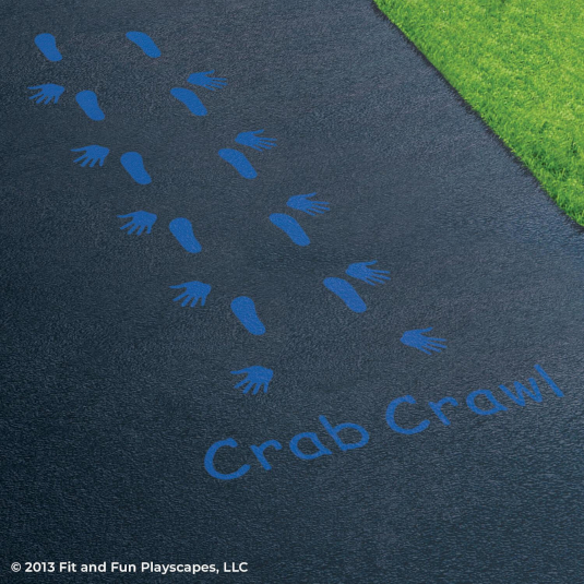 Fit and Fun Crab Crawl Playground Stencil