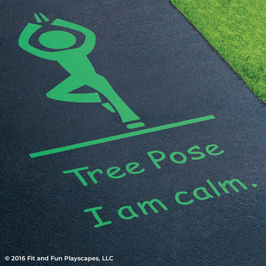 Fit and Fun Tree Pose Playground Stencil