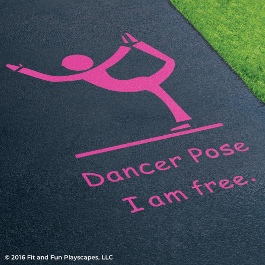 Fit and Fun Dancer Pose Playground Stencil
