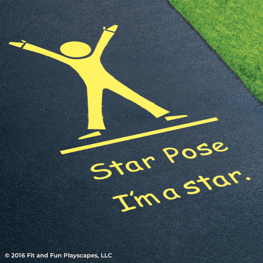 Fit and Fun Star Pose Playground Stencil