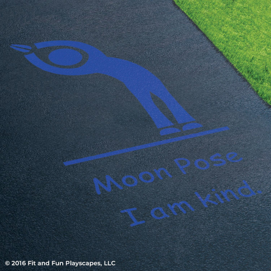 Fit and Fun Moon Pose Playground Stencil